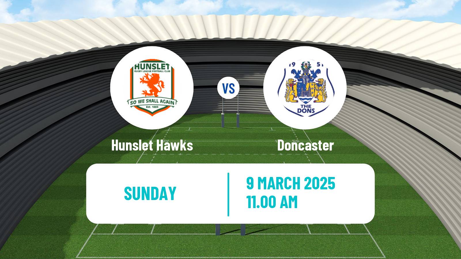 Rugby league English Championship Rugby League Hunslet Hawks - Doncaster