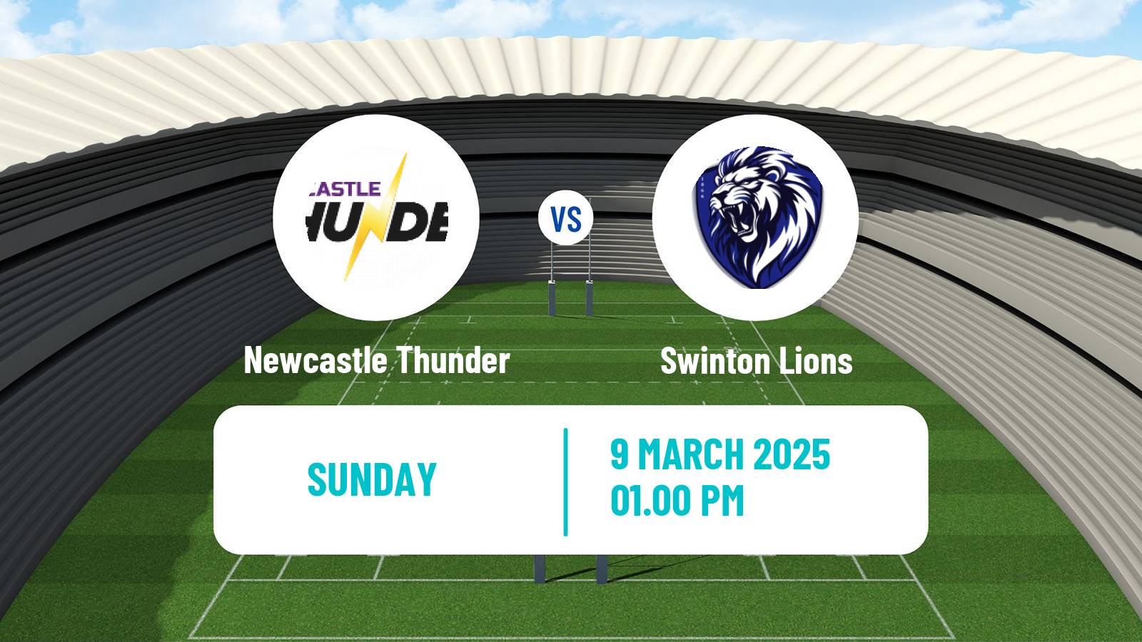 Rugby league English League 1 Rugby League Newcastle Thunder - Swinton Lions