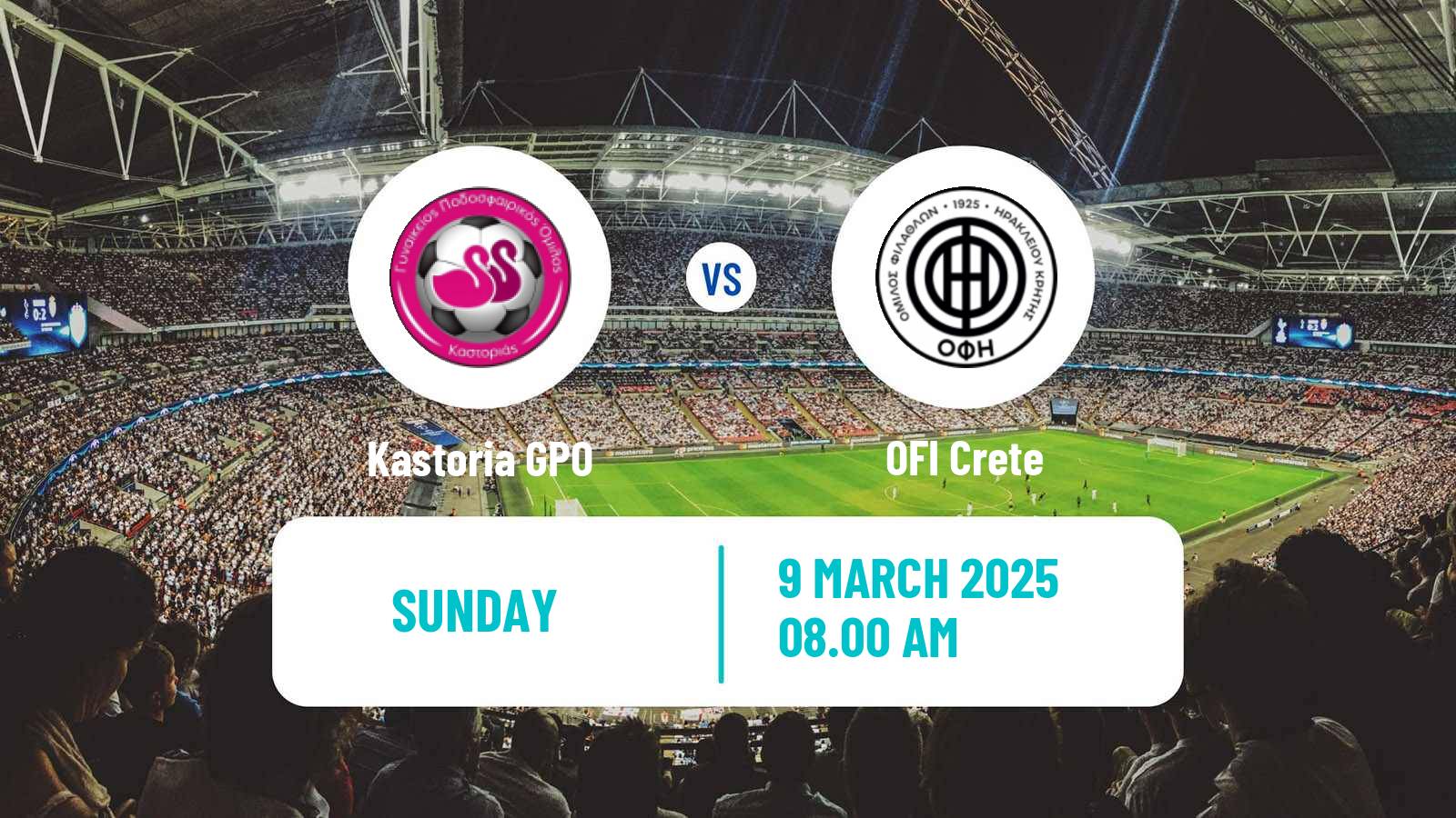 Soccer Greek Division A Women Kastoria - OFI Crete