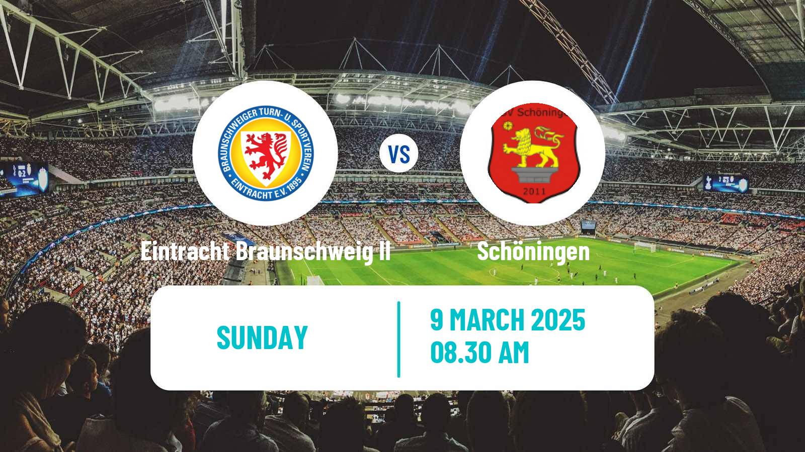 Soccer German Oberliga Niedersachsen Eintracht Braunschweig II - Schöningen