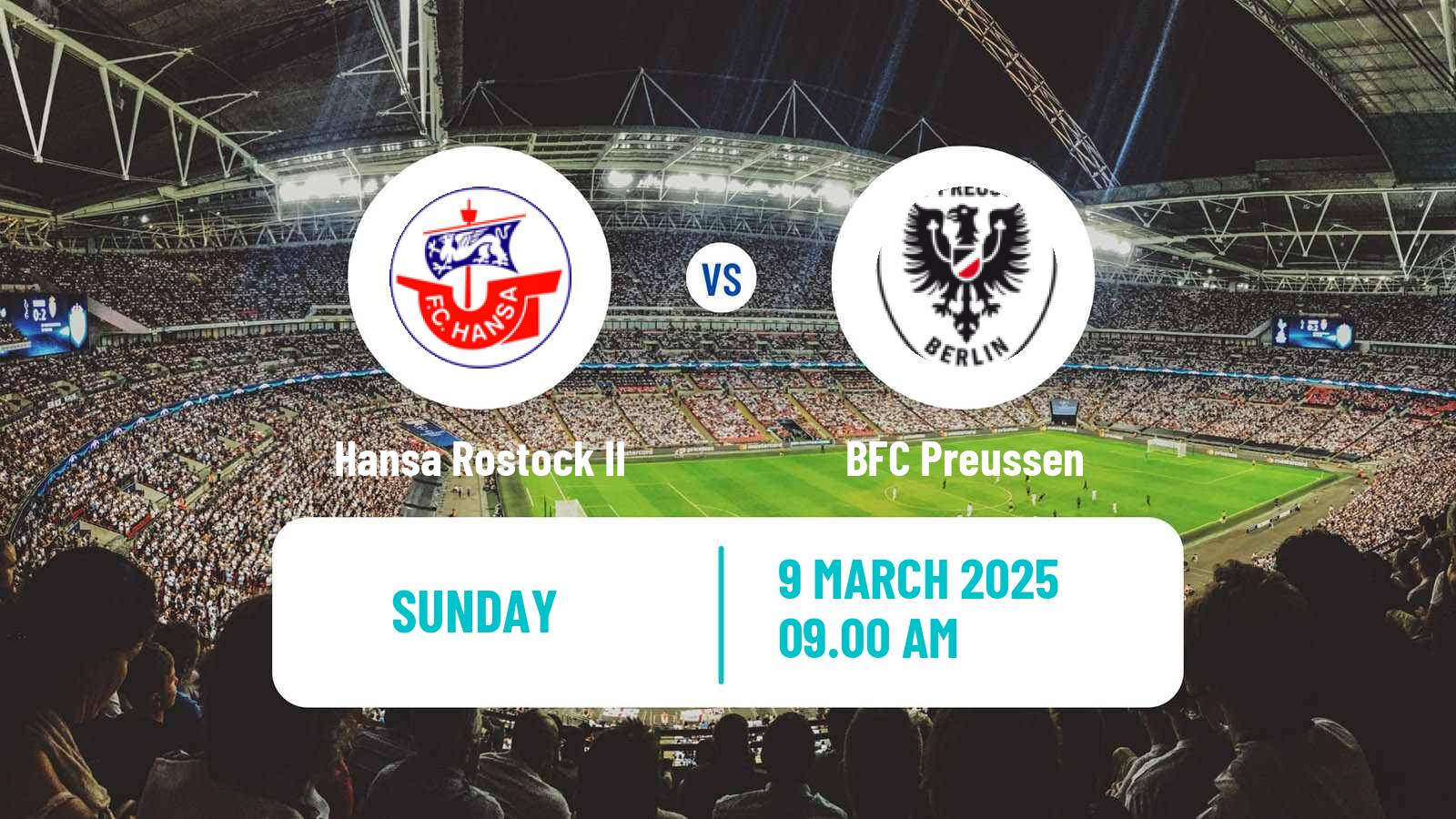 Soccer German Oberliga NOFV-Nord Hansa Rostock II - Preussen
