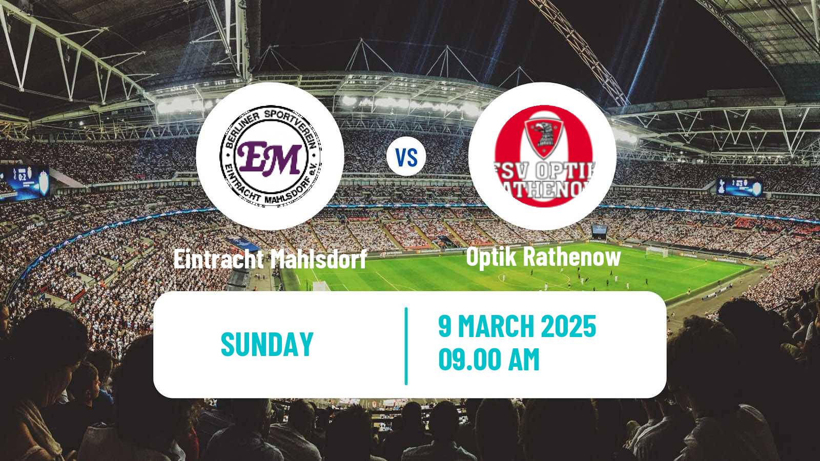 Soccer German Oberliga NOFV-Nord Eintracht Mahlsdorf - Optik Rathenow