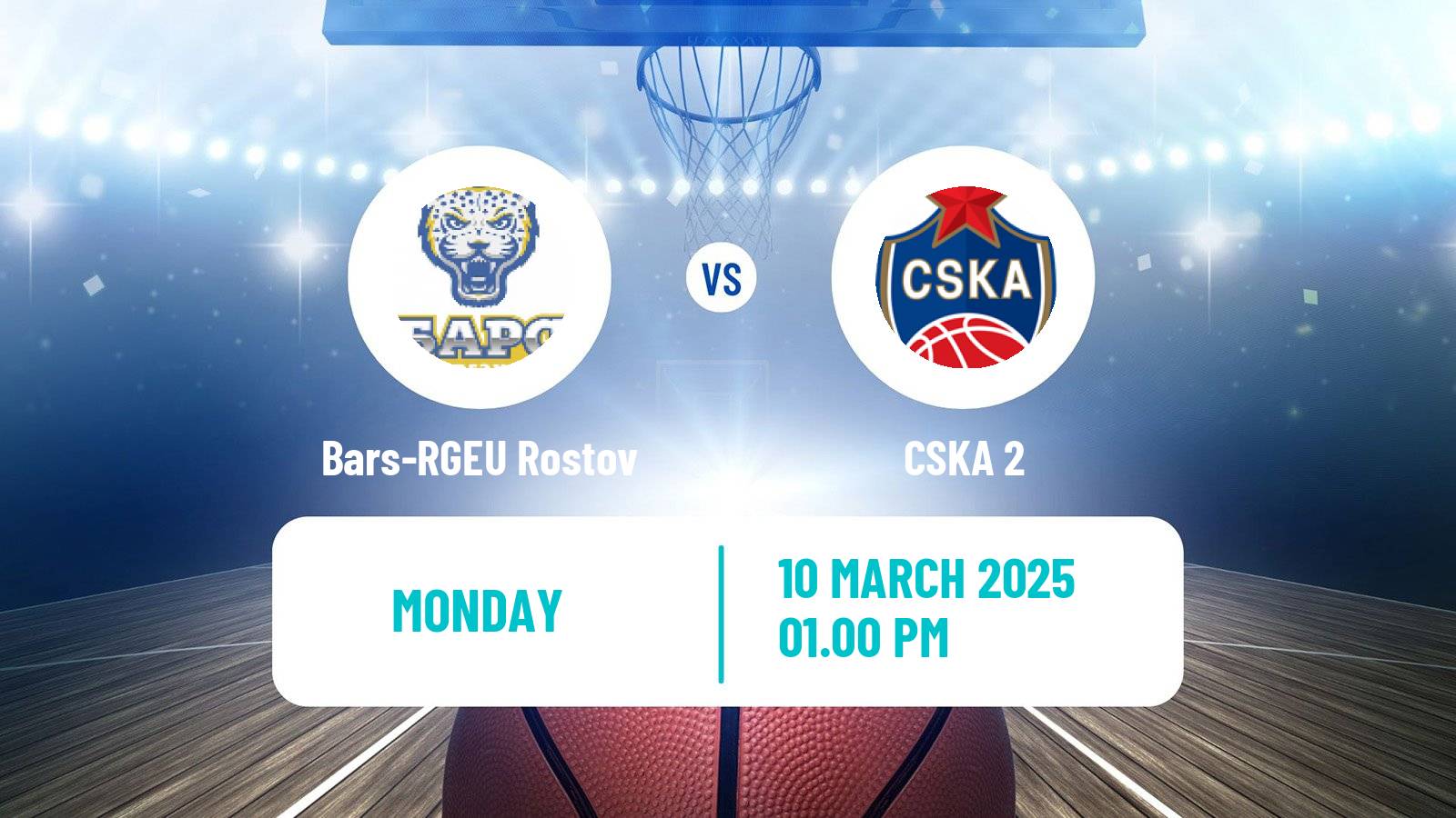 Basketball Russian Super League Basketball Bars-RGEU Rostov - CSKA 2