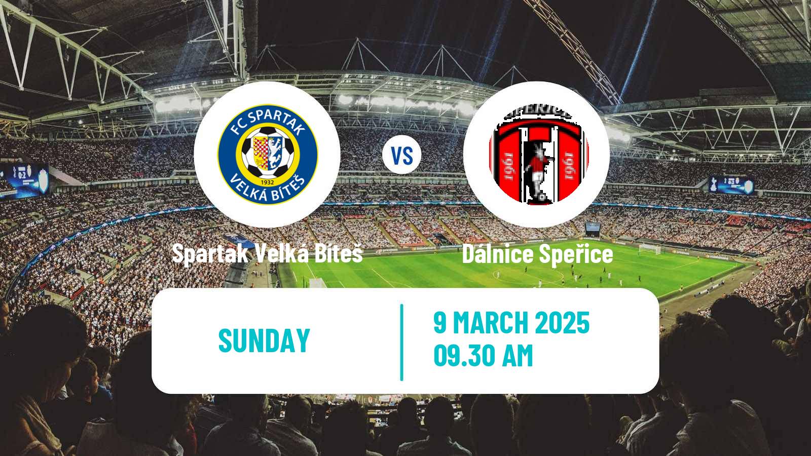 Soccer Czech Division D Spartak Velká Bíteš - Dálnice Speřice
