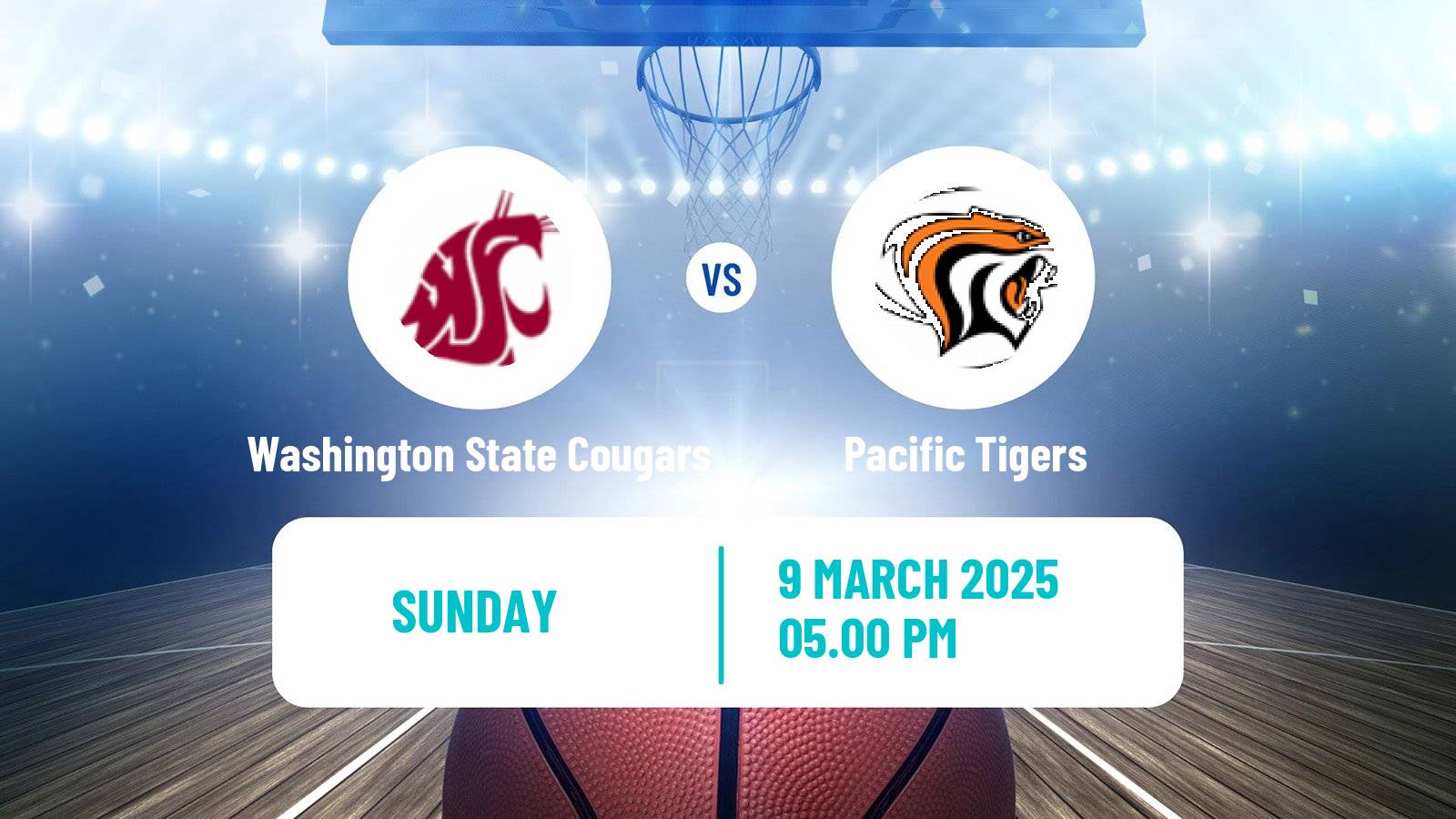 Basketball NCAA College Basketball Women Washington State Cougars - Pacific Tigers