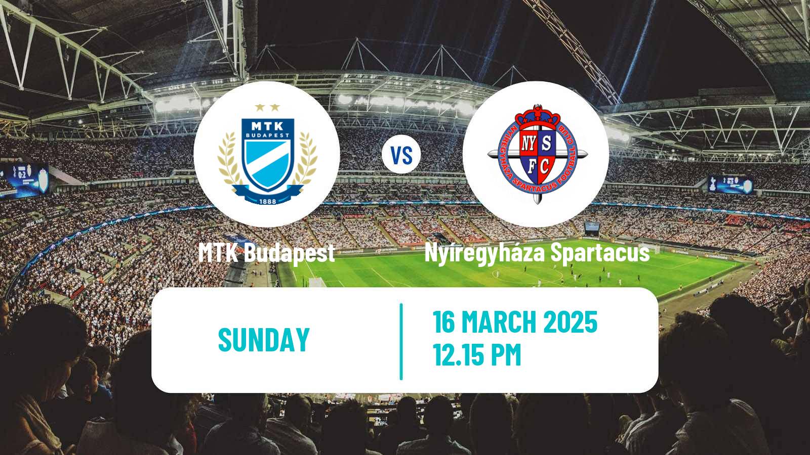 Soccer Hungarian NB I MTK Budapest - Nyíregyháza Spartacus