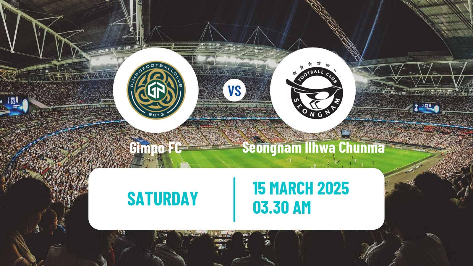 Soccer South Korean K-League 2 Gimpo - Seongnam Ilhwa Chunma