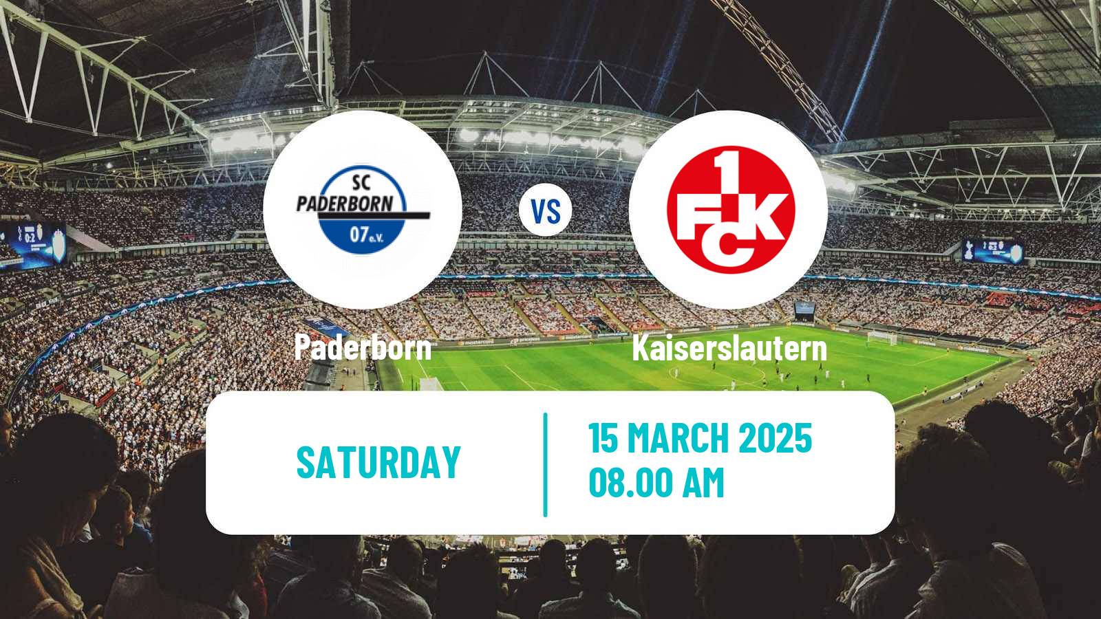 Soccer German 2 Bundesliga Paderborn - Kaiserslautern