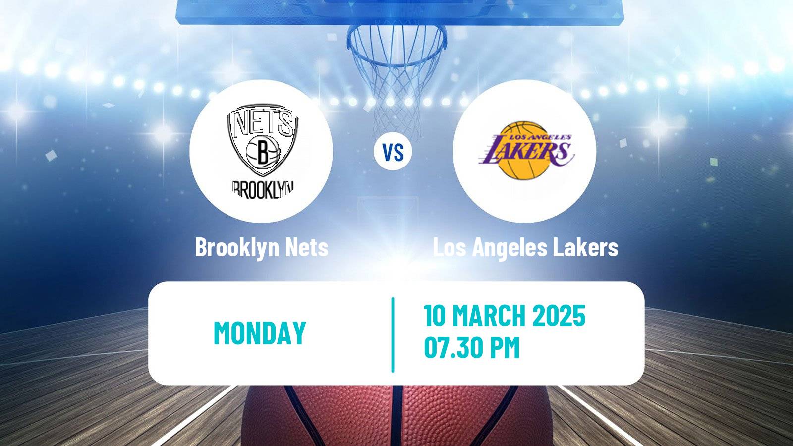 Basketball NBA Brooklyn Nets - Los Angeles Lakers