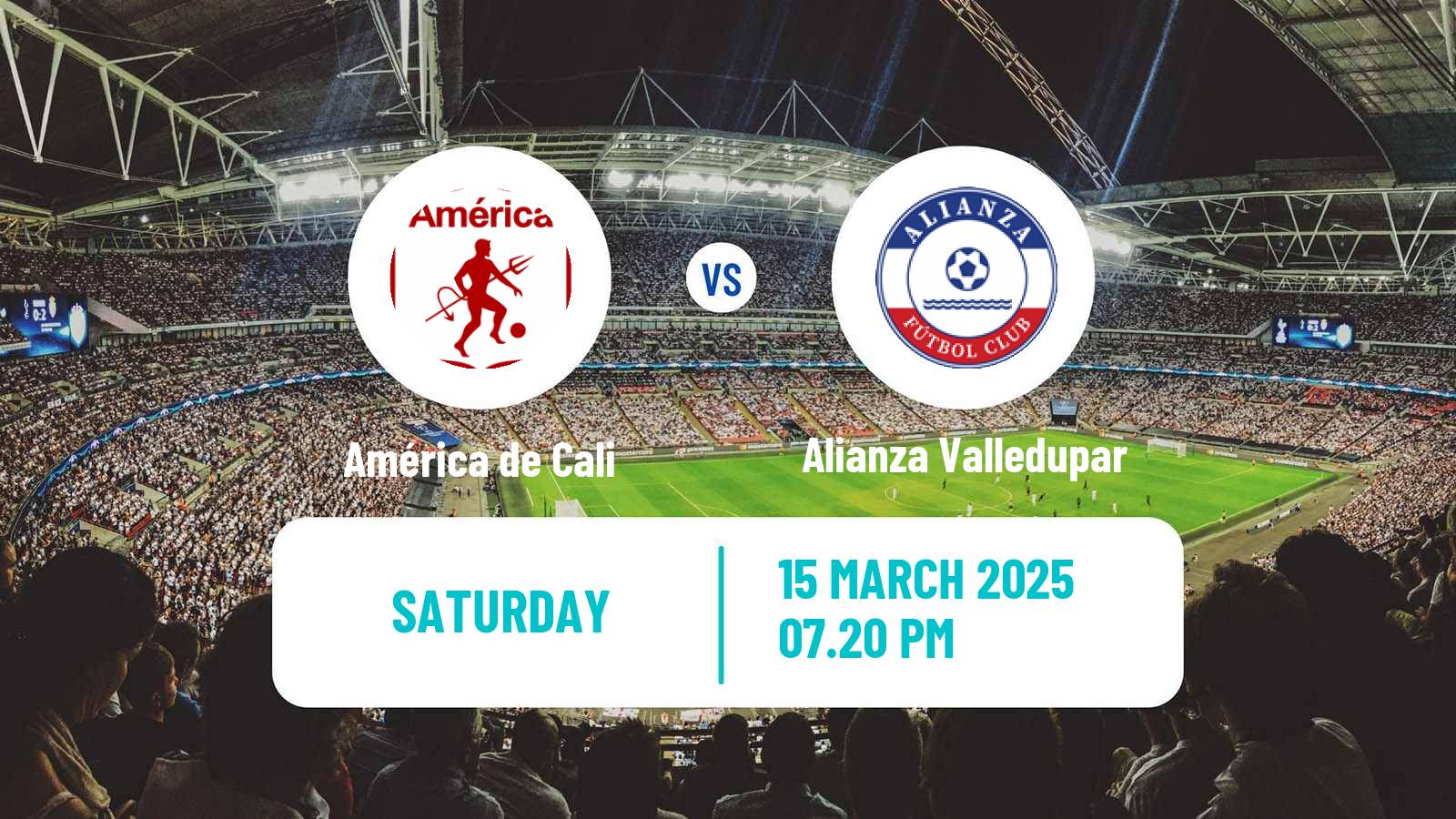 Soccer Colombian Primera A América de Cali - Alianza Valledupar