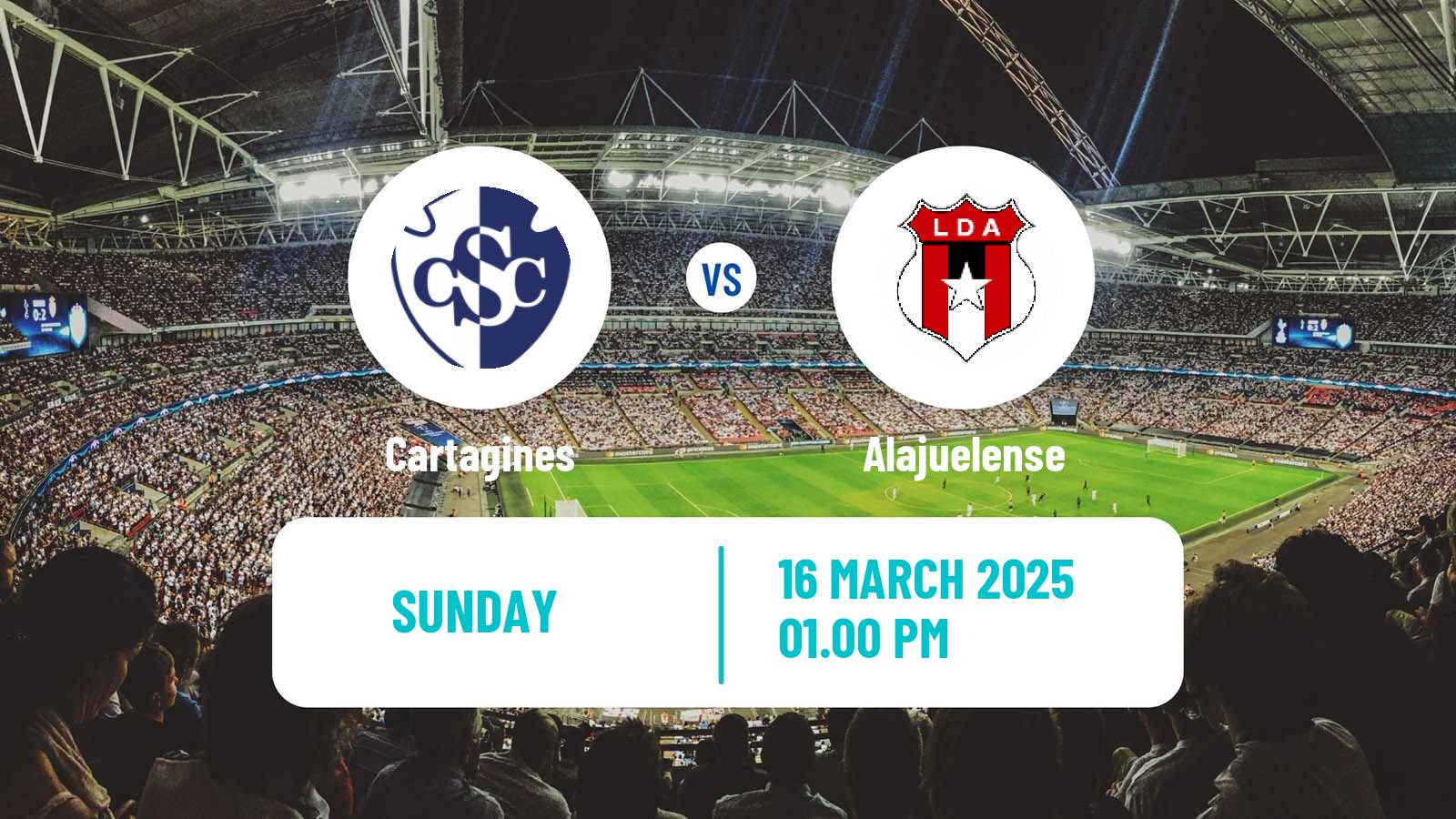 Soccer Costa Rican Primera Division Cartagines - Alajuelense