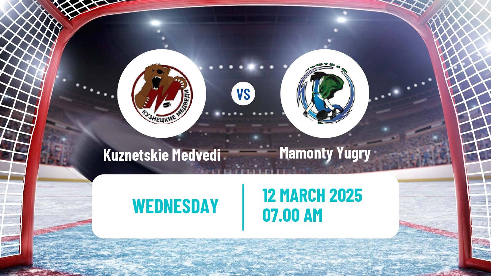 Hockey MHL Kuznetskie Medvedi - Mamonty Yugry
