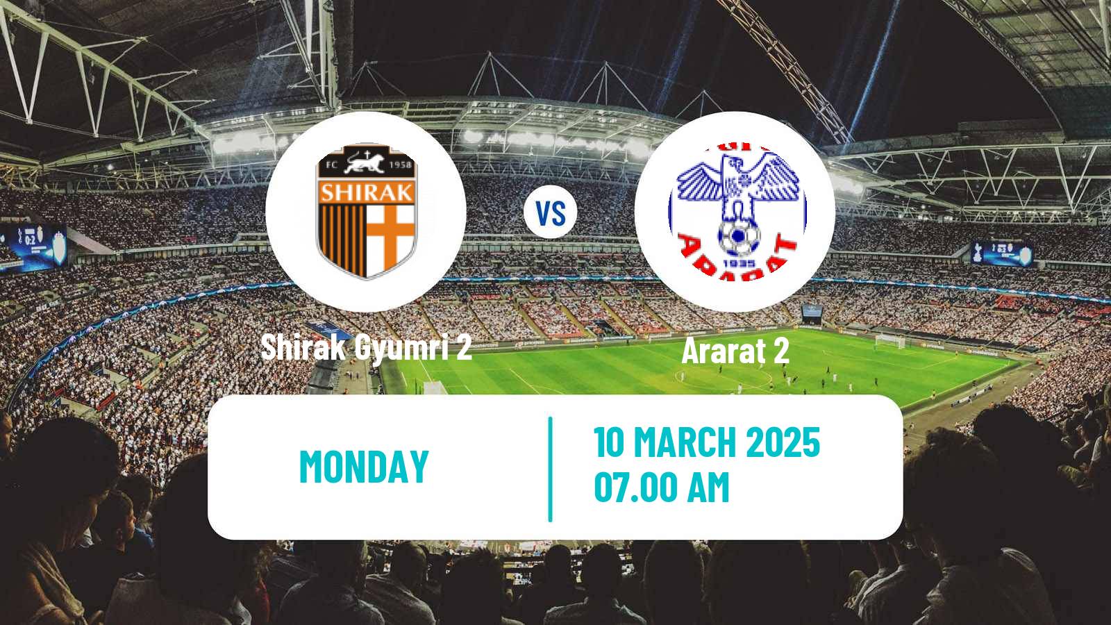Soccer Armenian First League Shirak Gyumri 2 - Ararat 2