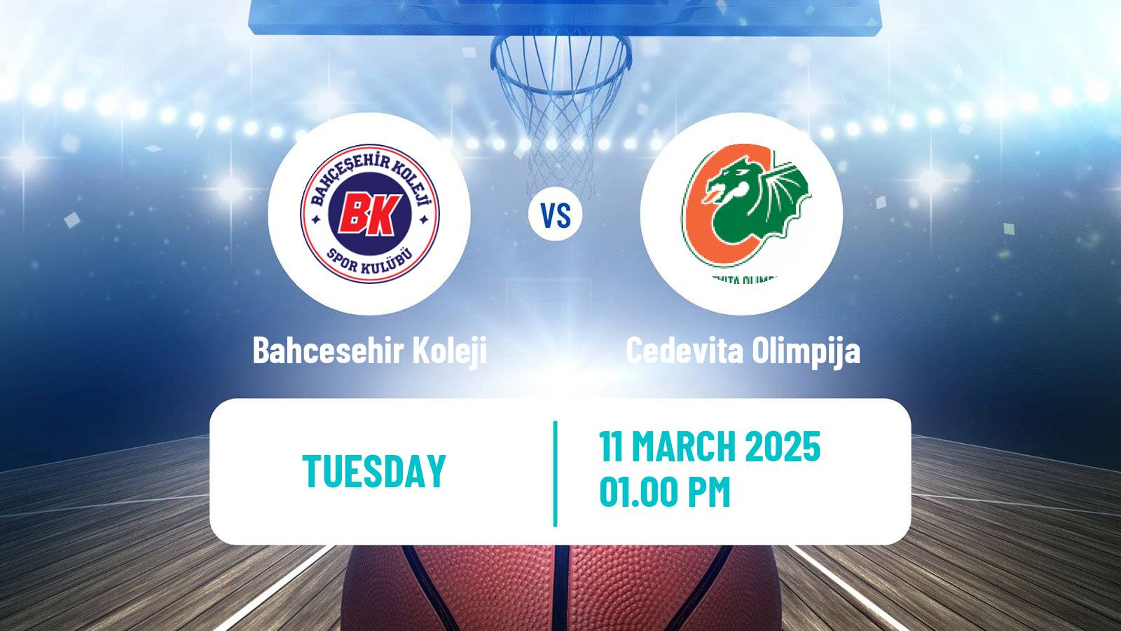 Basketball Eurocup Bahcesehir Koleji - Cedevita Olimpija
