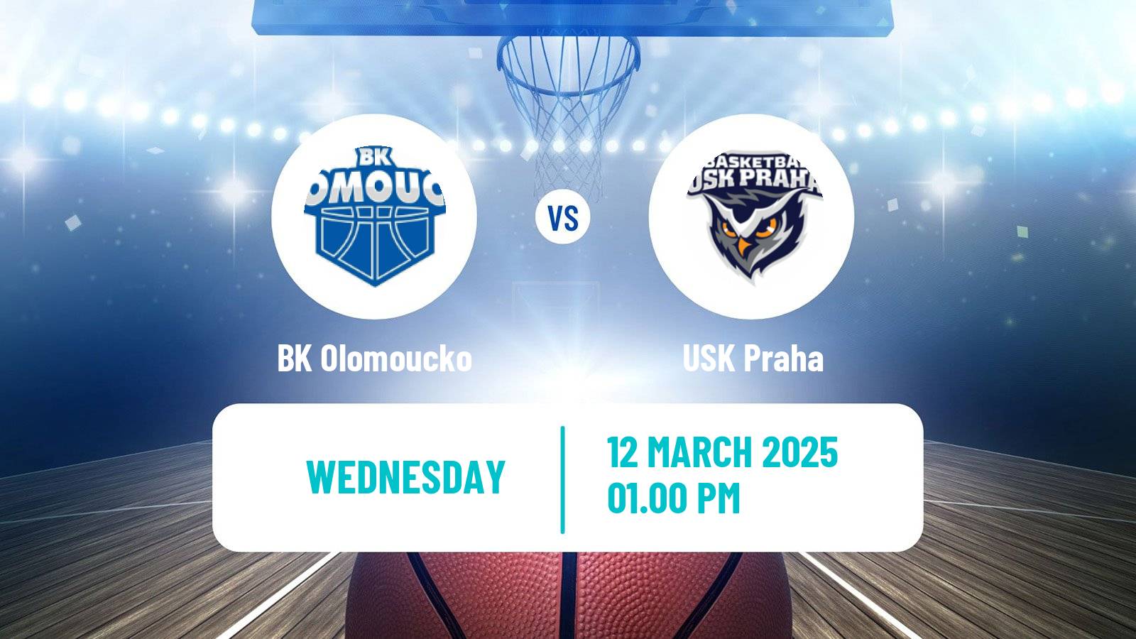 Basketball Czech NBL Olomoucko - USK Praha