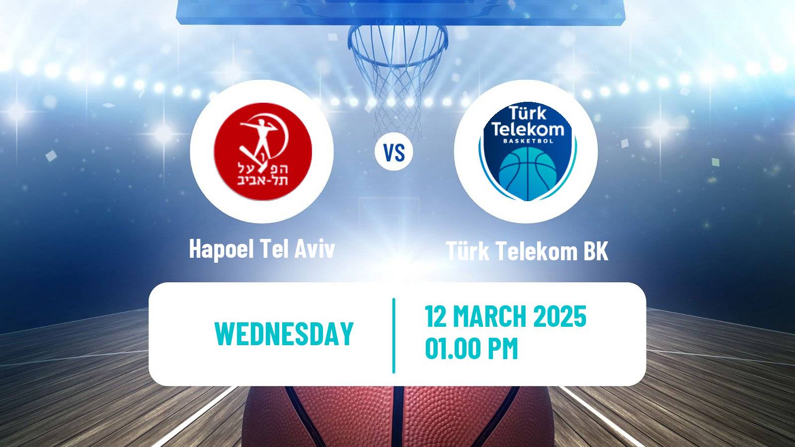 Basketball Eurocup Hapoel Tel Aviv - Türk Telekom BK