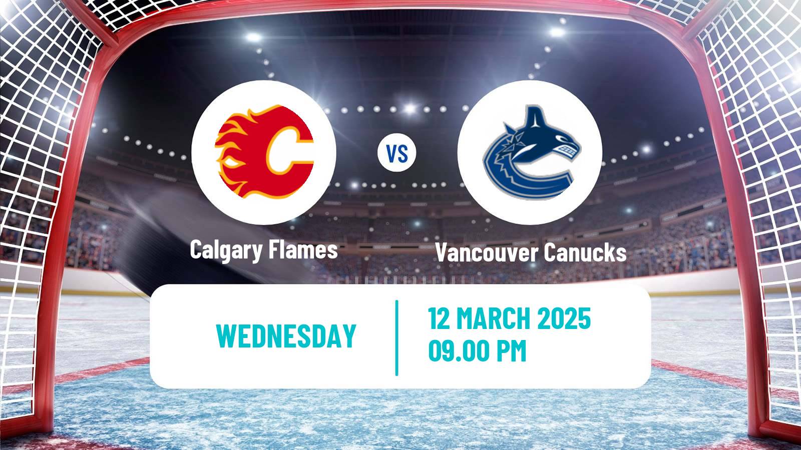 Hockey NHL Calgary Flames - Vancouver Canucks