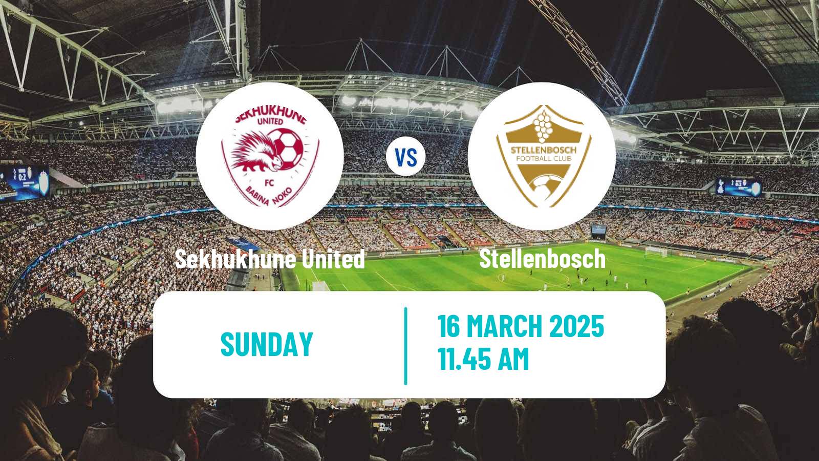 Soccer South African Premier Soccer League Sekhukhune United - Stellenbosch