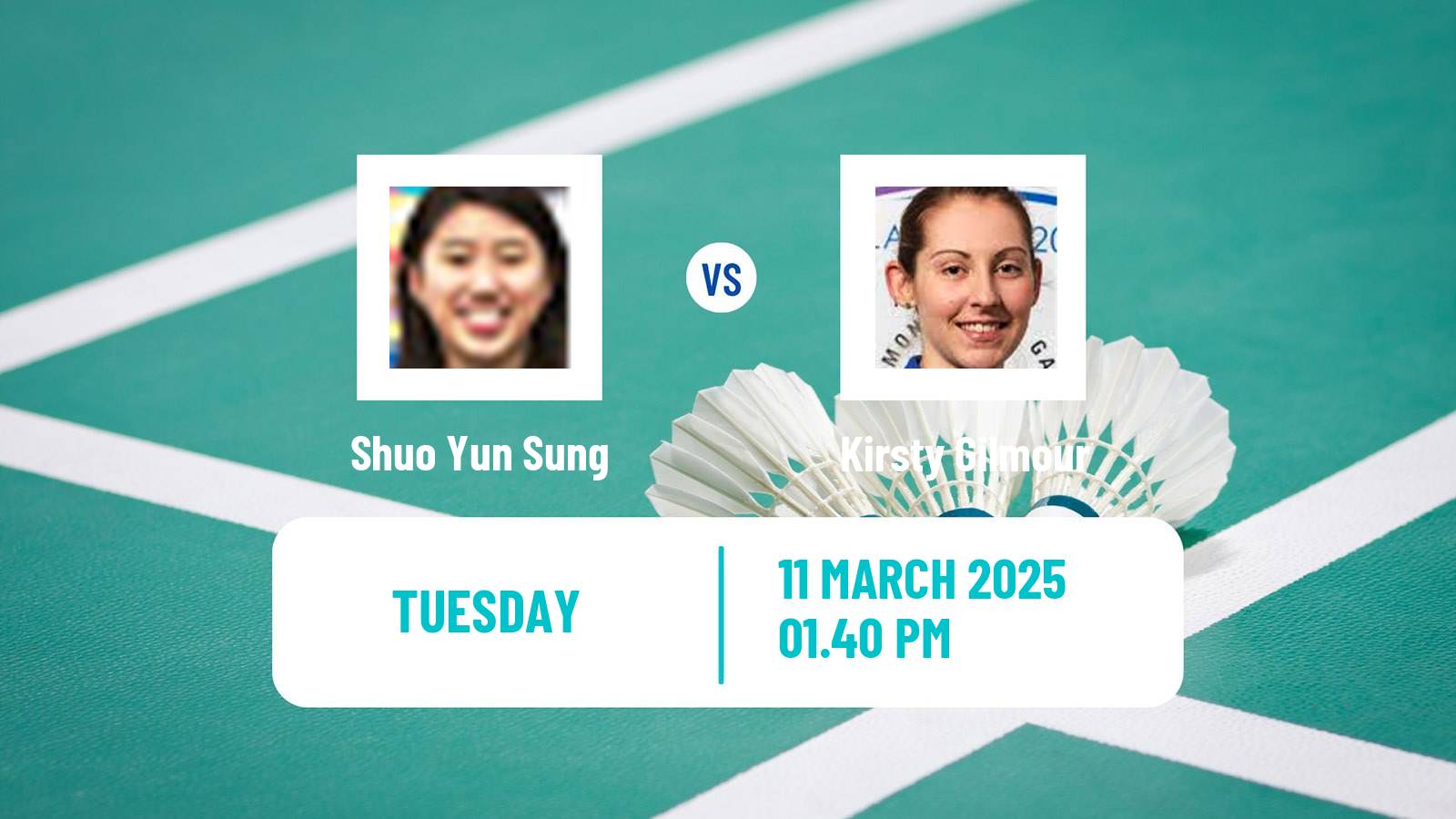 Badminton BWF World Tour All England Open Women Shuo Yun Sung - Kirsty Gilmour