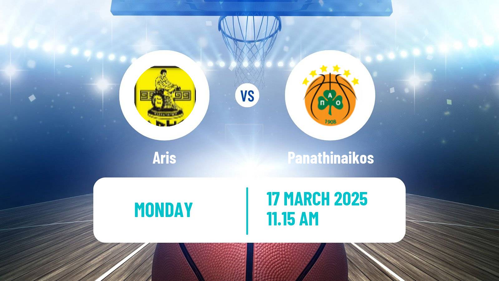Basketball Greek Basket League A1 Aris - Panathinaikos