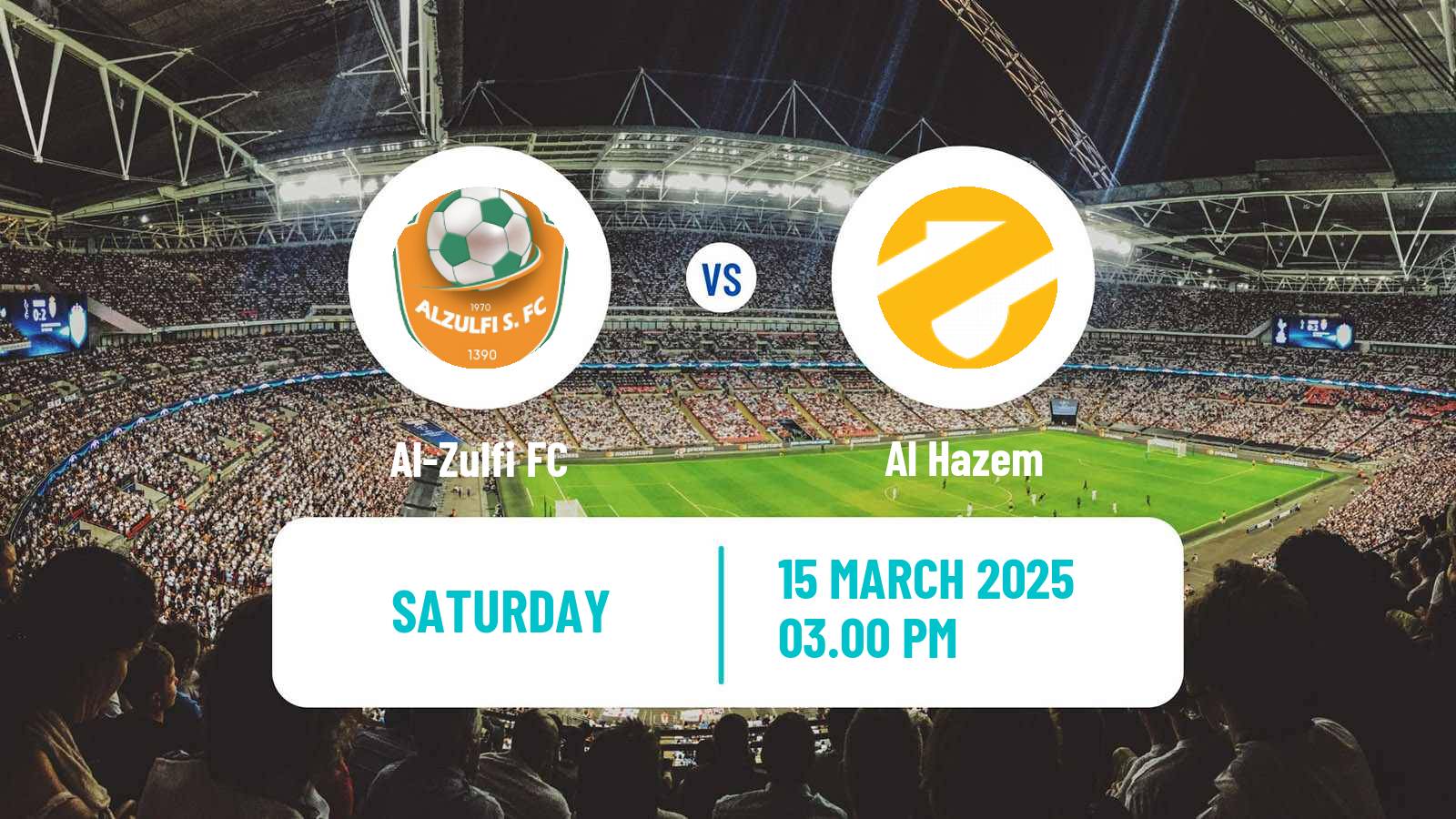 Soccer Saudi Division 1 Al-Zulfi - Al Hazem