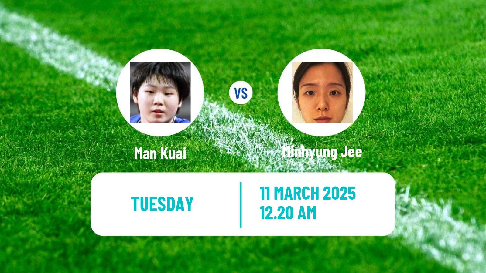 Table tennis Wtt Champions Chongqing Women Man Kuai - Minhyung Jee