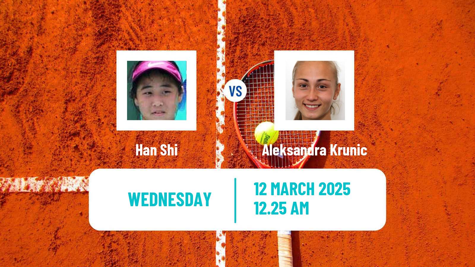 Tennis ITF W50 Shenzhen Women Han Shi - Aleksandra Krunic