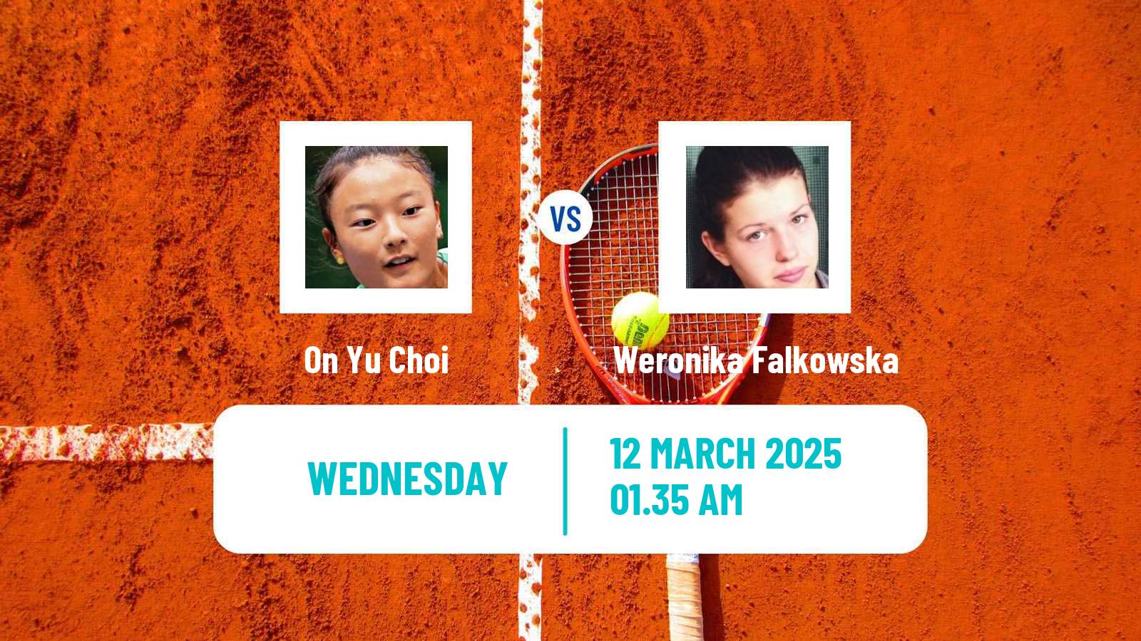 Tennis ITF W35 Nonthaburi Women On Yu Choi - Weronika Falkowska