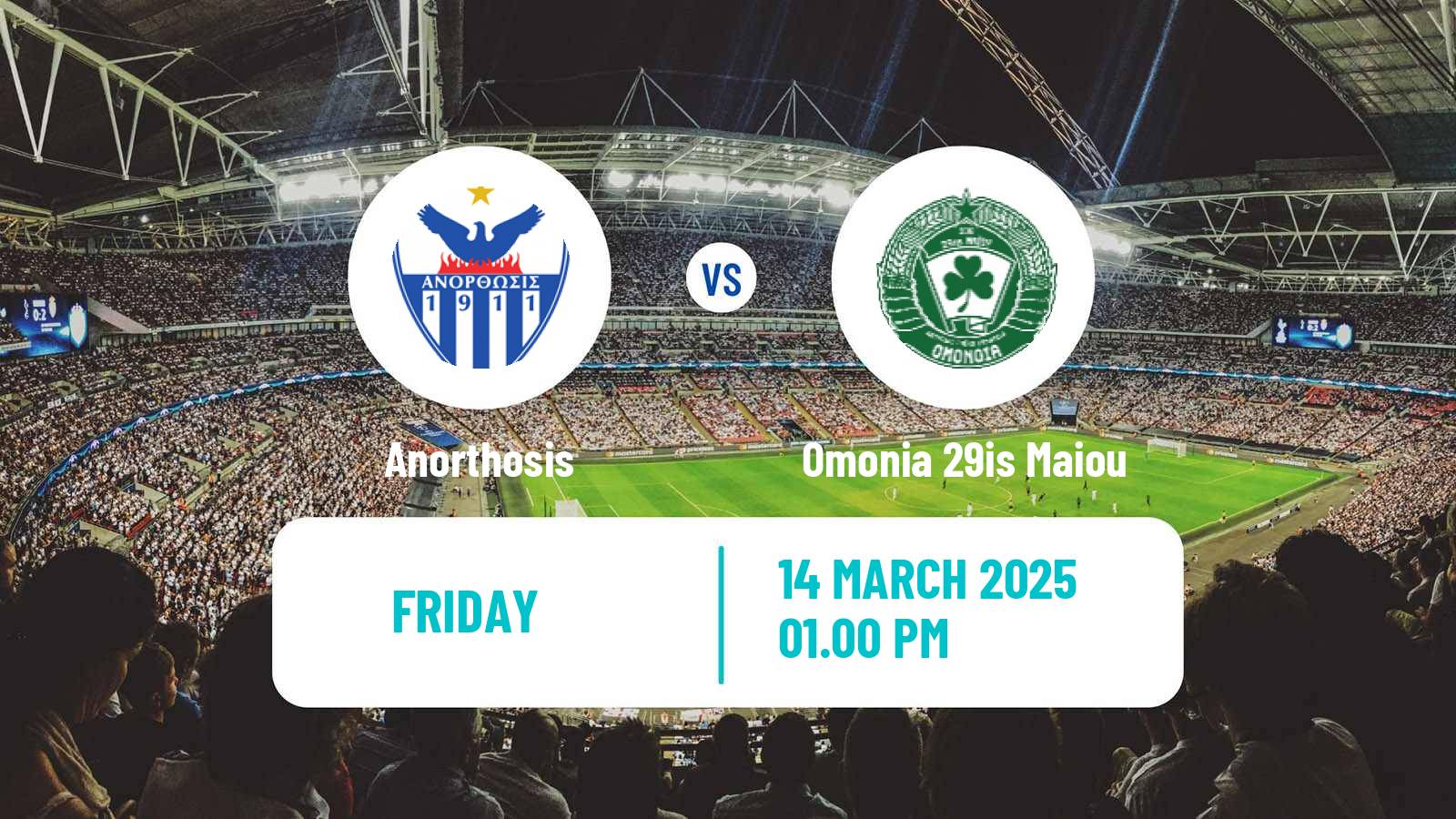 Soccer Cypriot First Division Anorthosis - Omonia 29is Maiou