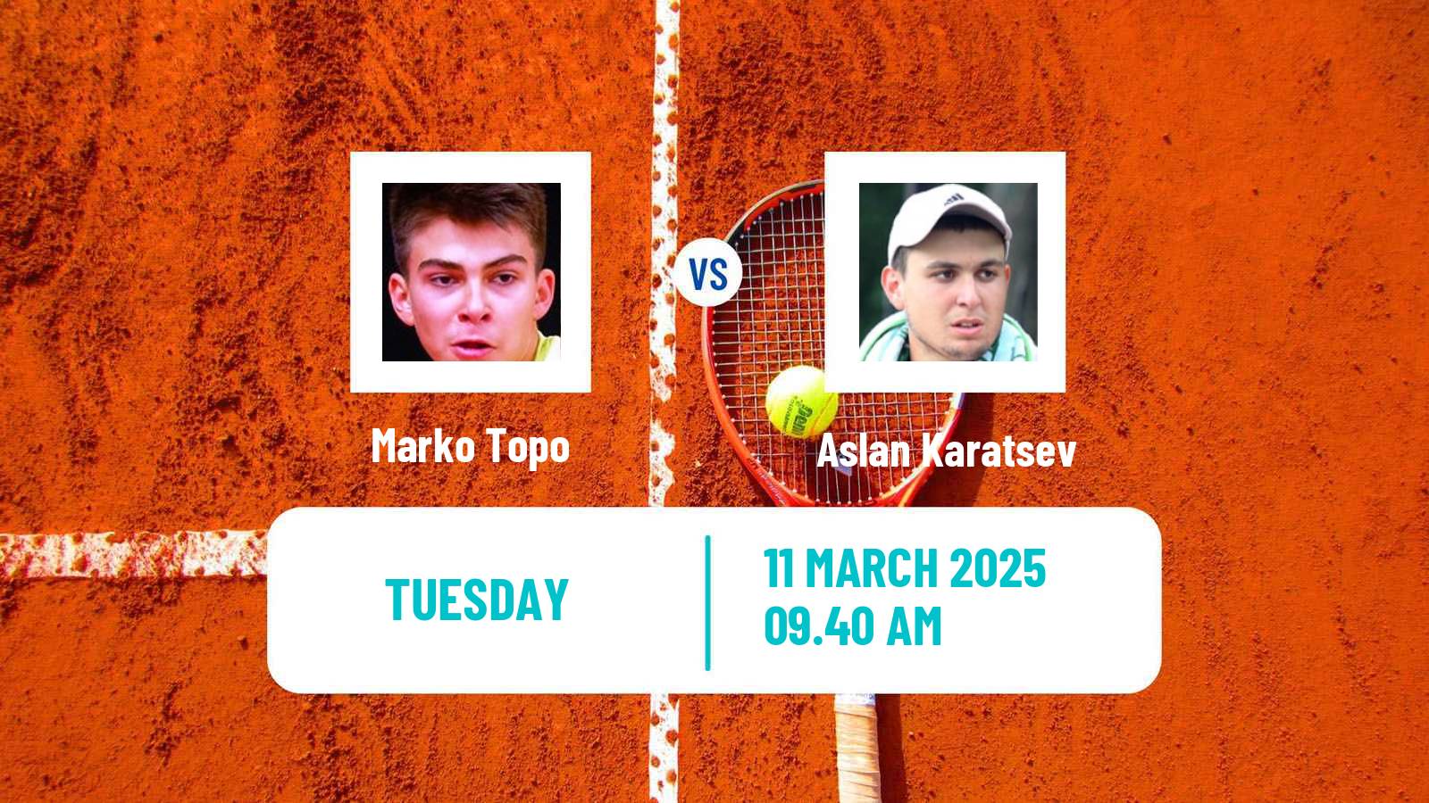 Tennis Hersonissos 2 Challenger Men Marko Topo - Aslan Karatsev
