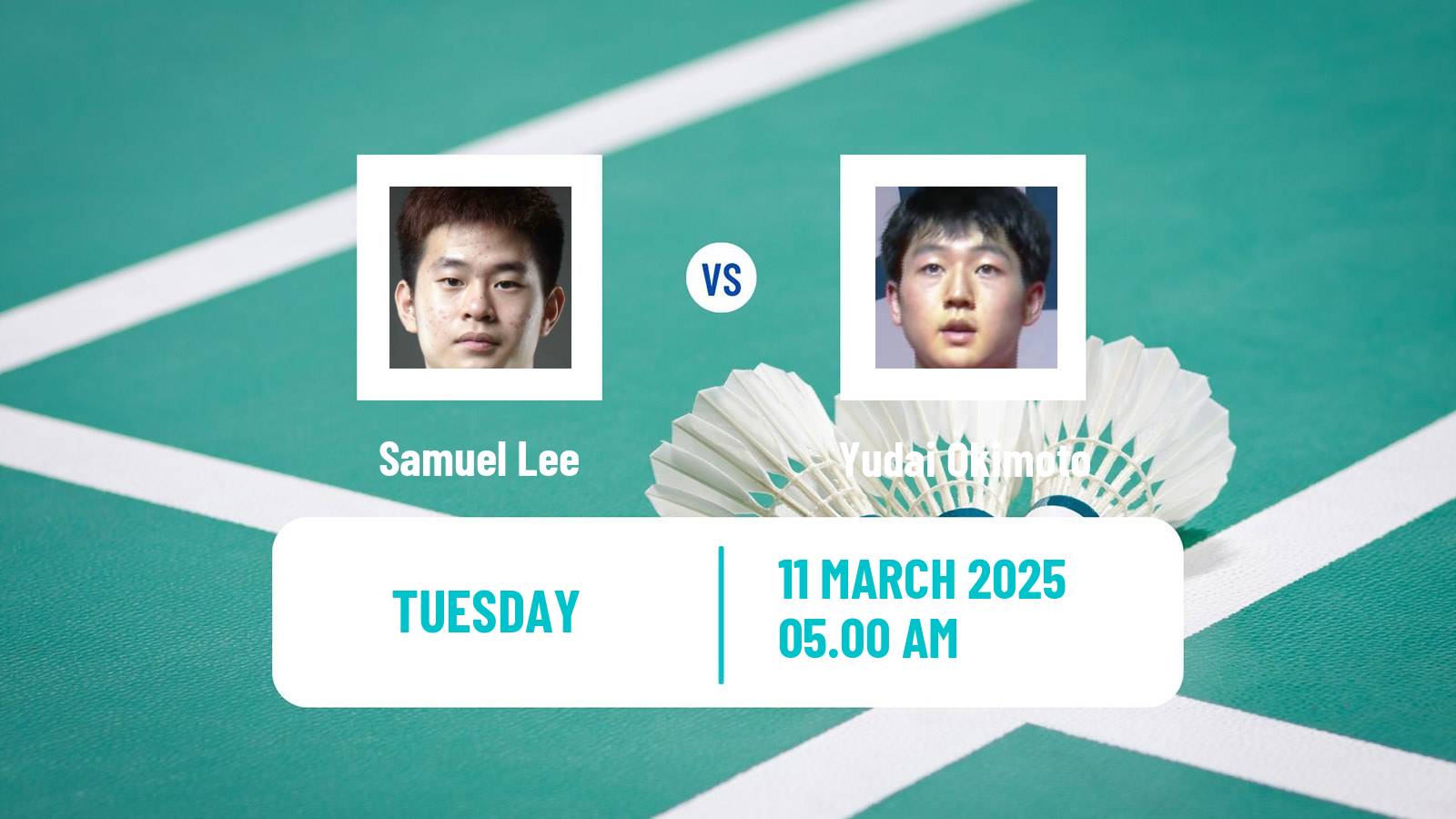 Badminton BWF World Tour China Masters Men Samuel Lee - Yudai Okimoto