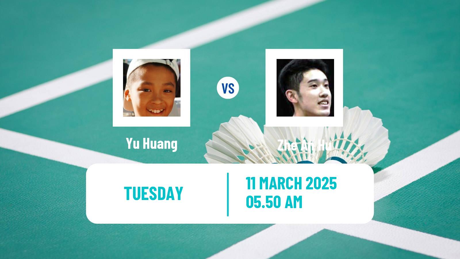 Badminton BWF World Tour China Masters Men Yu Huang - Zhe An Hu