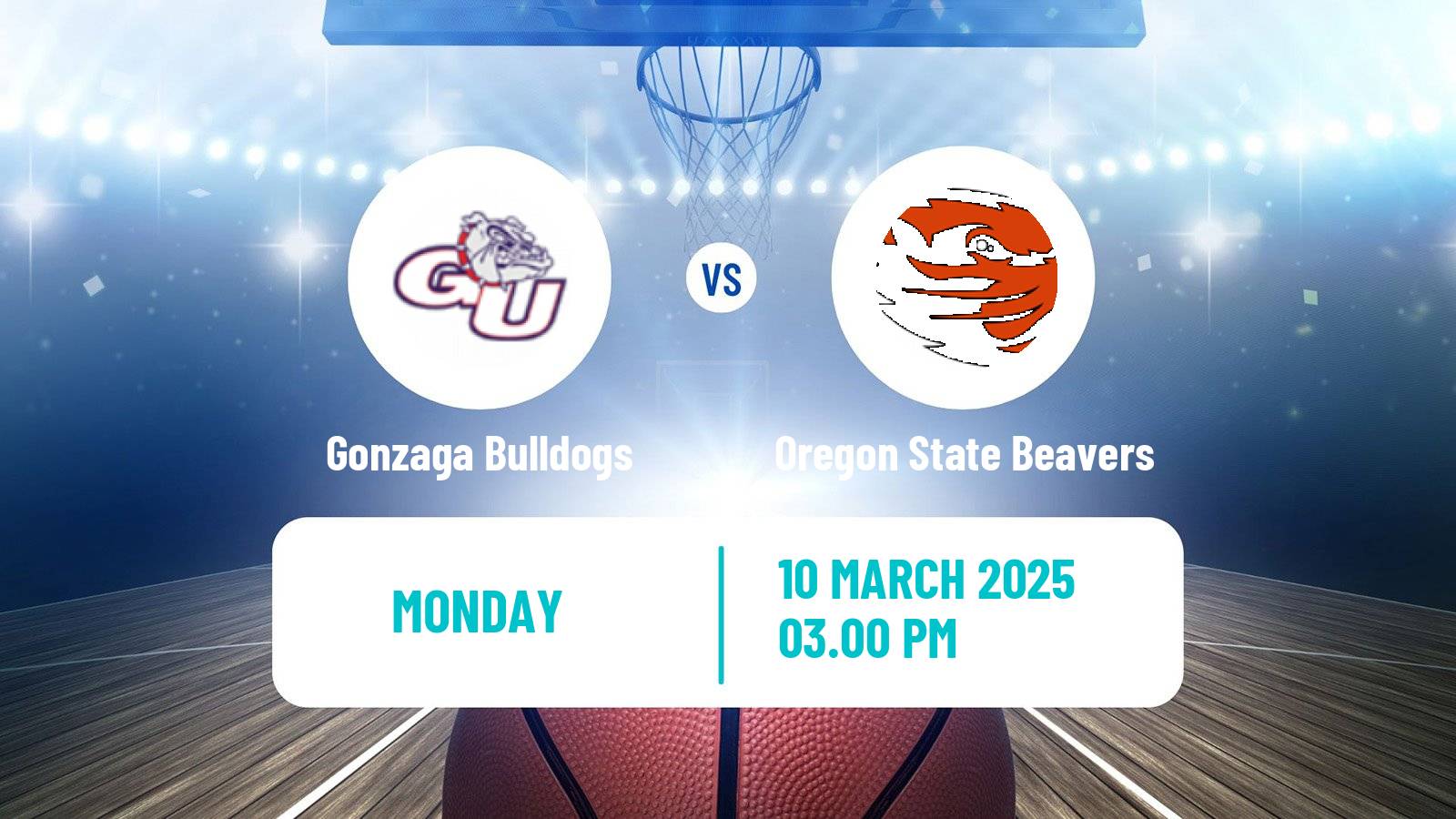 Basketball NCAA College Basketball Women Gonzaga Bulldogs - Oregon State Beavers