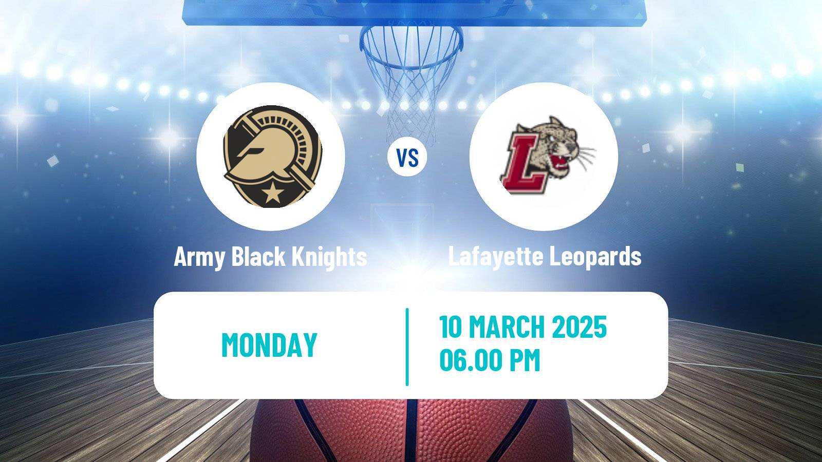 Basketball NCAA College Basketball Women Army Black Knights - Lafayette Leopards