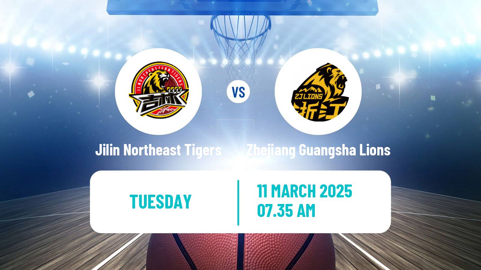 Basketball CBA Jilin Northeast Tigers - Zhejiang Guangsha Lions
