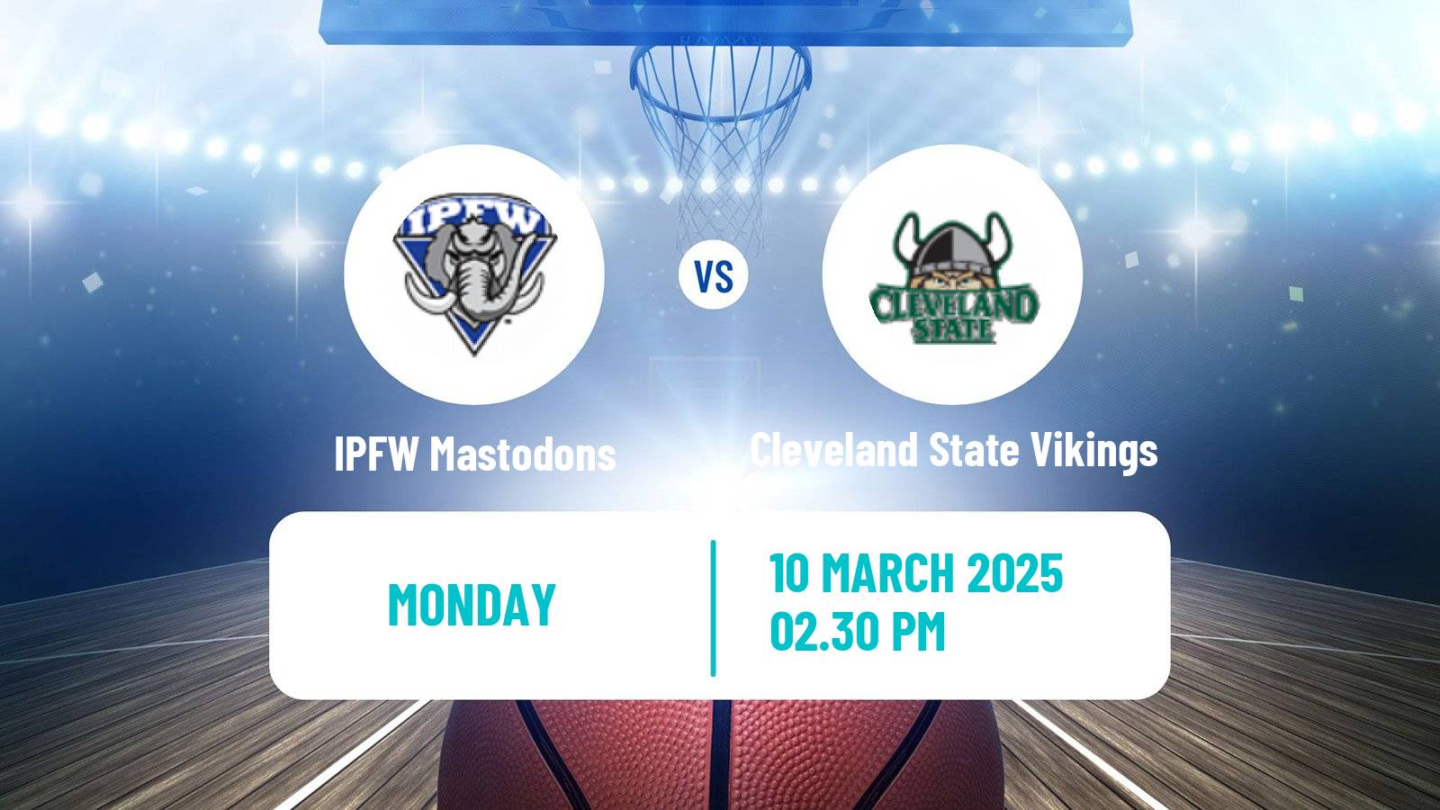 Basketball NCAA College Basketball Women IPFW Mastodons - Cleveland State Vikings