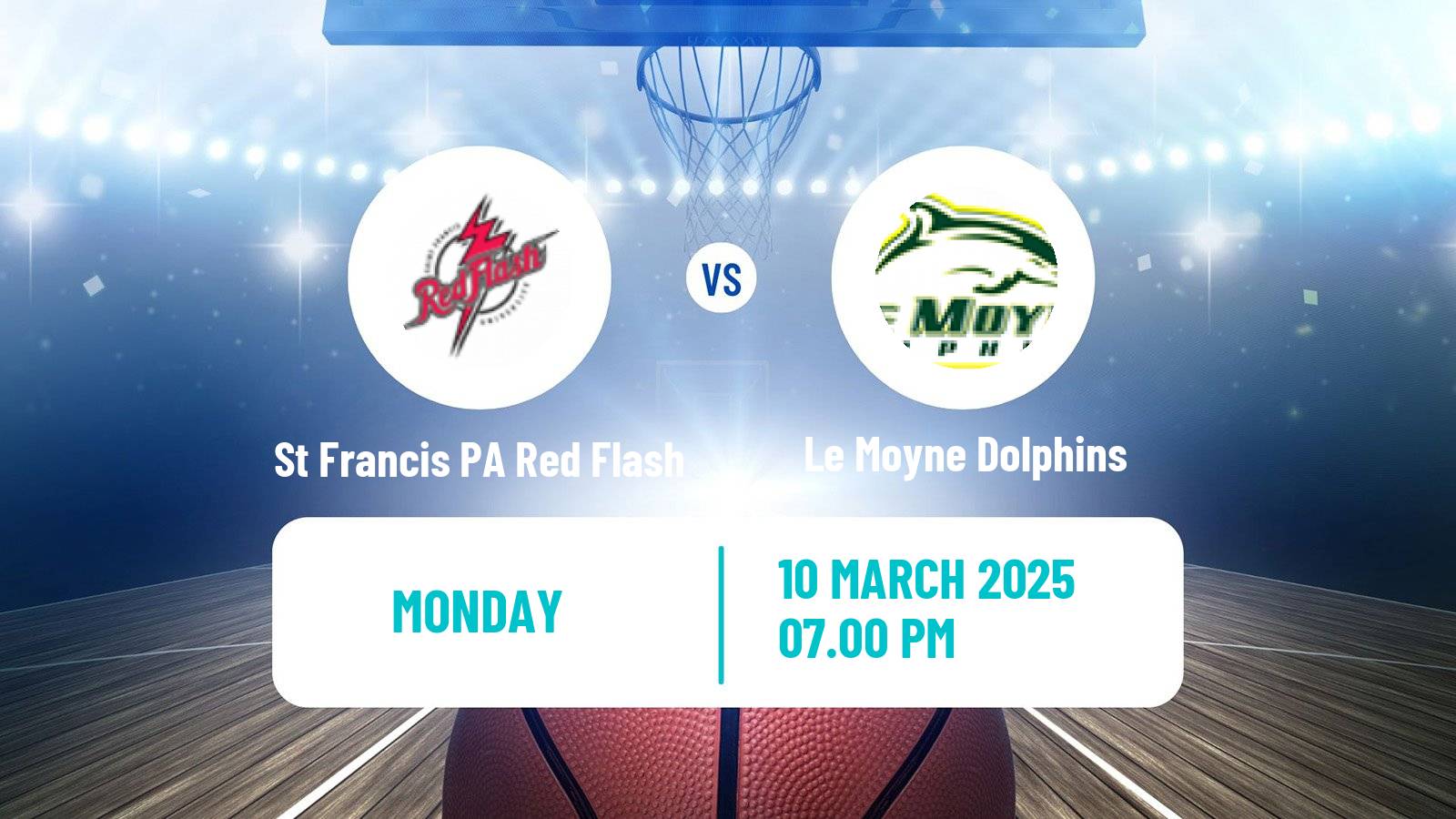 Basketball NCAA College Basketball Women St Francis PA Red Flash - Le Moyne Dolphins