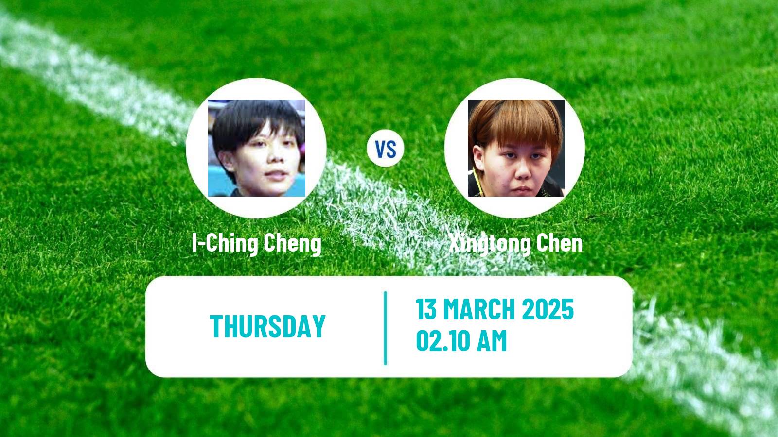 Table tennis Wtt Champions Chongqing Women I-Ching Cheng - Xingtong Chen