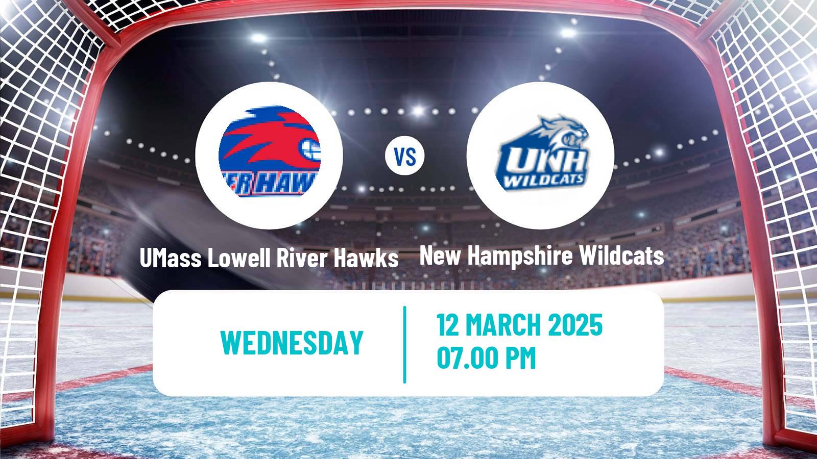 Hockey NCAA Hockey UMass Lowell River Hawks - New Hampshire Wildcats