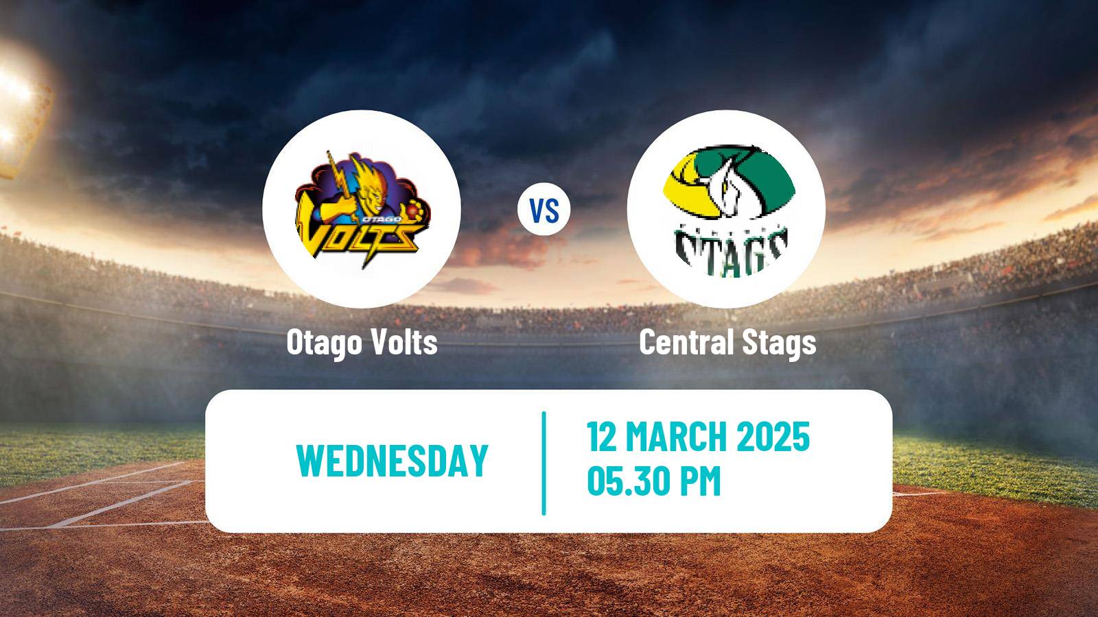 Cricket Plunket Shield Otago Volts - Central Stags