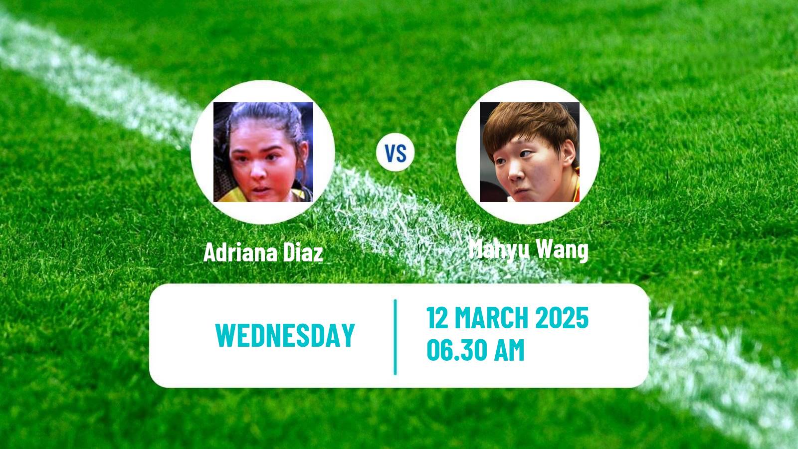 Table tennis Wtt Champions Chongqing Women Adriana Diaz - Manyu Wang