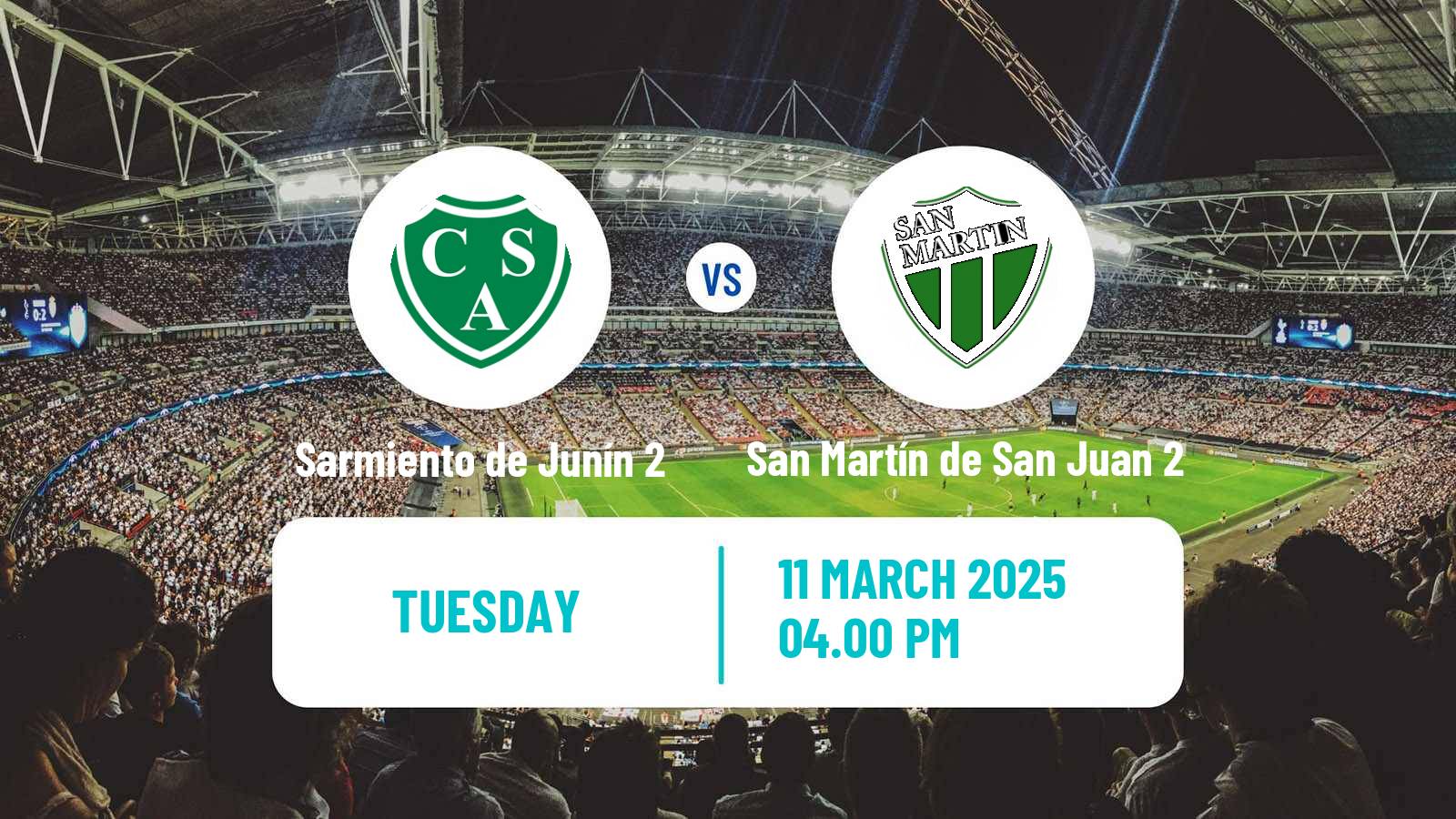 Soccer Argentinian Reserve League Sarmiento de Junín 2 - San Martín de San Juan 2