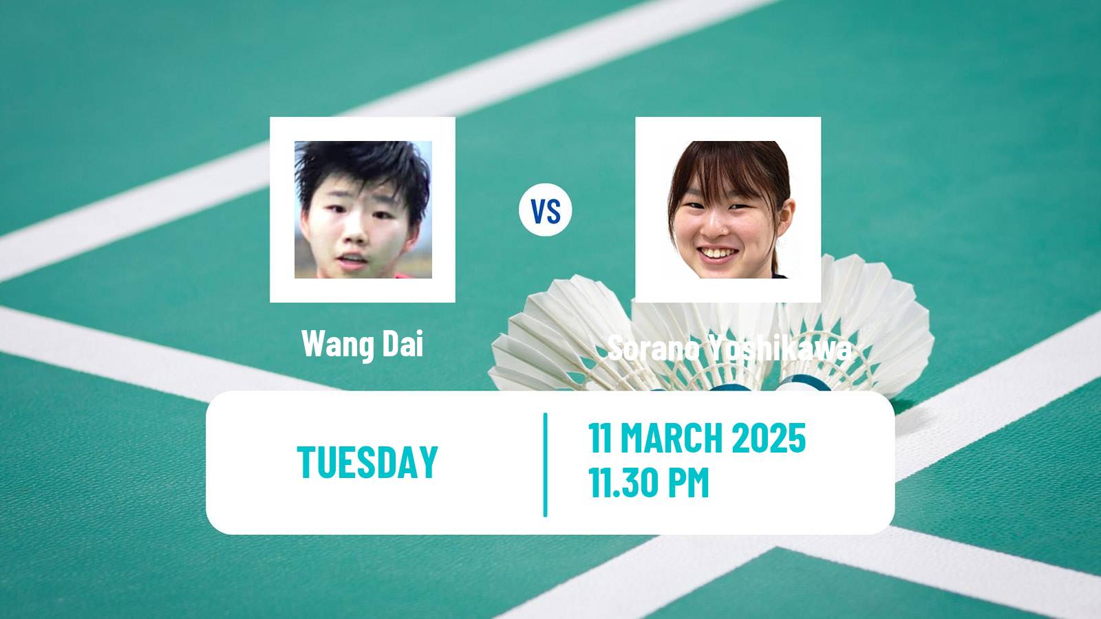 Badminton BWF World Tour China Masters Women Wang Dai - Sorano Yoshikawa