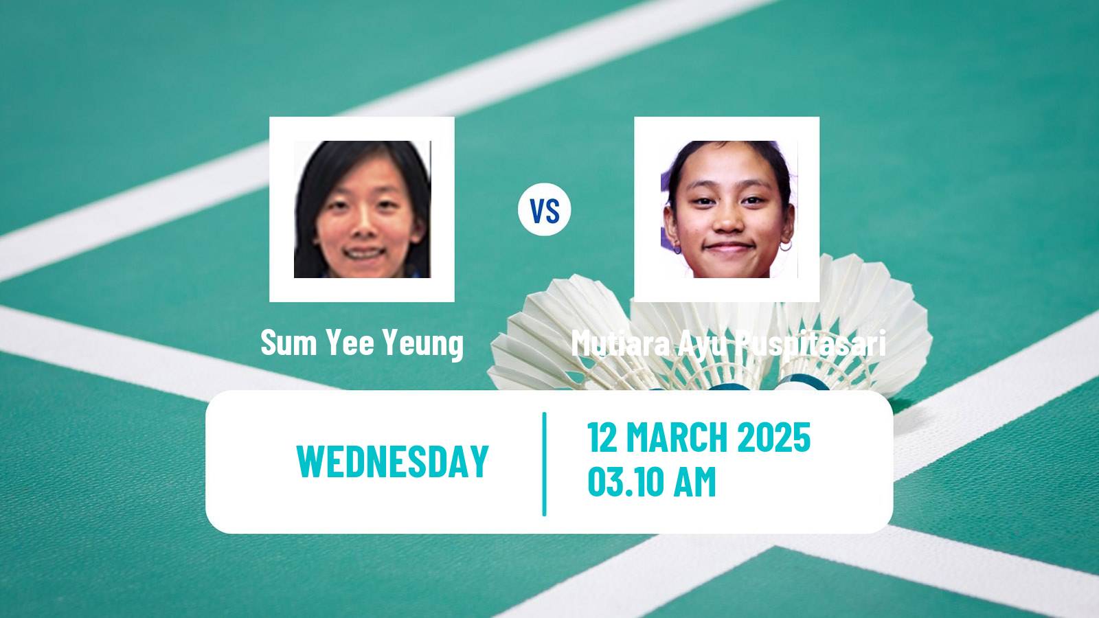 Badminton BWF World Tour China Masters Women Sum Yee Yeung - Mutiara Ayu Puspitasari