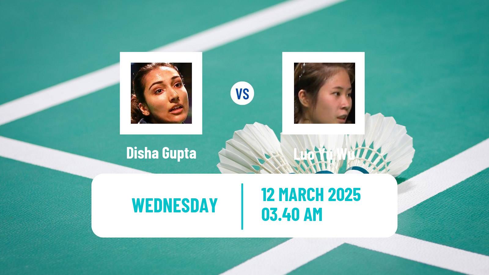 Badminton BWF World Tour China Masters Women Disha Gupta - Luo Yu Wu