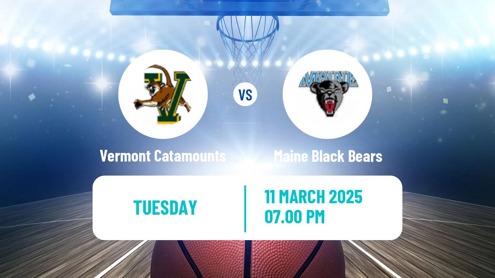 Basketball NCAA College Basketball Vermont Catamounts - Maine Black Bears