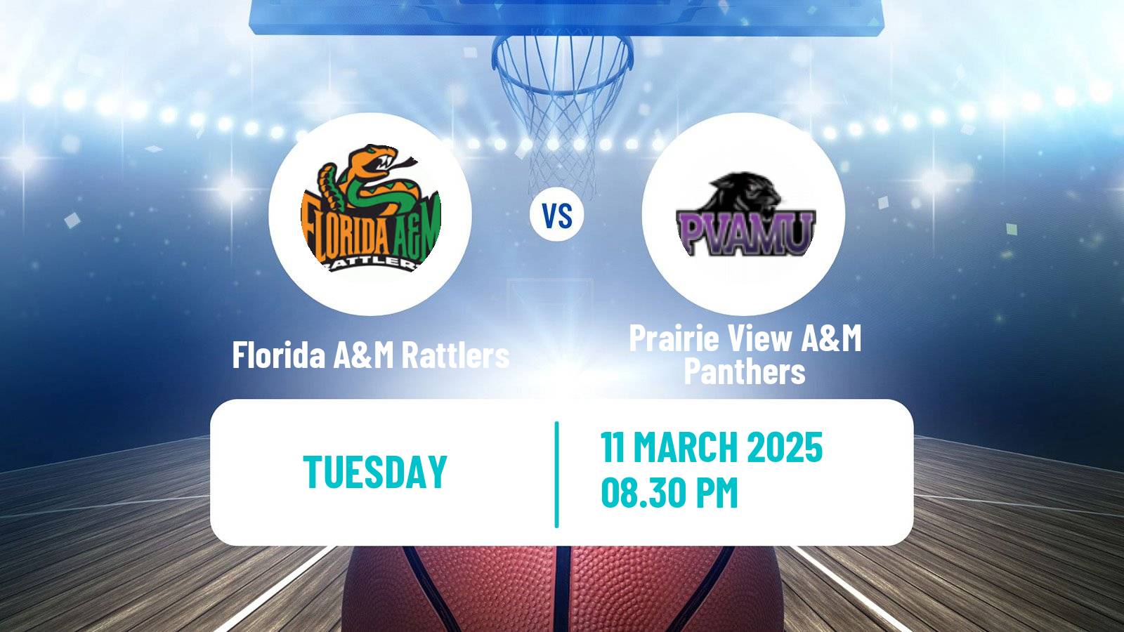 Basketball NCAA College Basketball Florida A&M Rattlers - Prairie View A&M Panthers