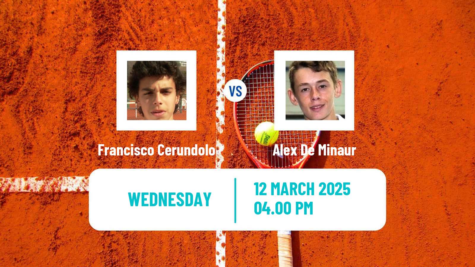 Tennis ATP Indian Wells Francisco Cerundolo - Alex De Minaur