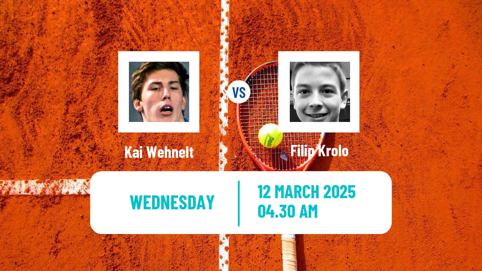 Tennis ITF M15 Monastir 10 Men Kai Wehnelt - Filip Krolo