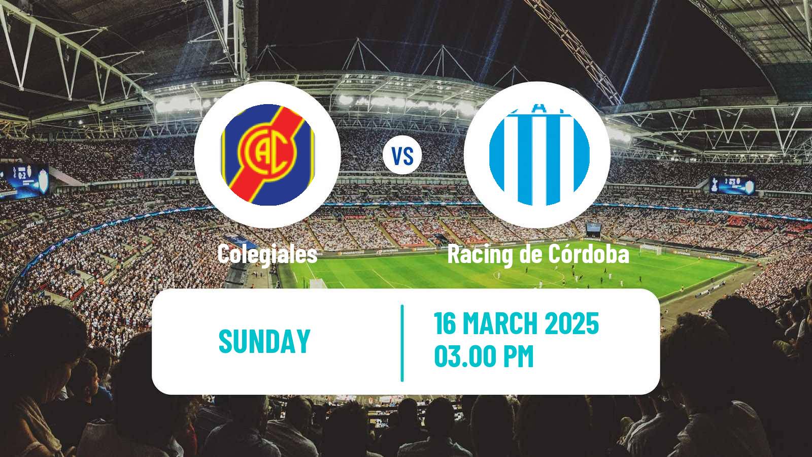 Soccer Argentinian Primera Nacional Colegiales - Racing de Córdoba